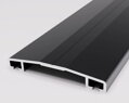 Hliníková prítlačná lišta DVOJITÁ vrch š-60 antracit 7016 bez gumy