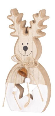 Dekorácia MagicHome Vianoce Woodeco, Sob, bal. 4 ks, 9x20 cm 8090136