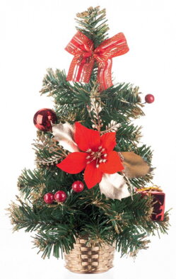 Stromček MagicHome Vianoce, ozdobený, červený, 40 cm 8090991