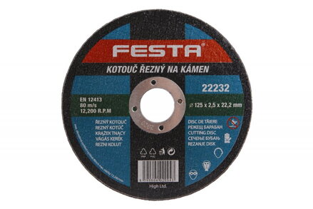 Kotúč 125 x 2,5 x 22,2 mm na kameň Festa 22232