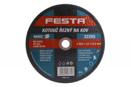 Kotúč 230 x 1,6 x 22,2 mm na kov Festa 22255