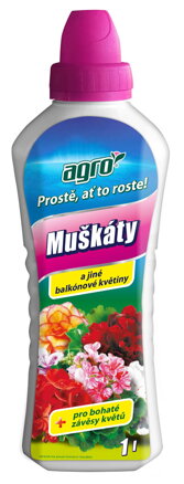 Kvapalné hnojivo na pelargónie, begónie a iné balkónové kvety 1l