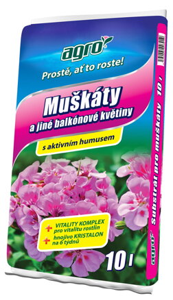 Substrát na muškáty a iné balkónové kvety 70l