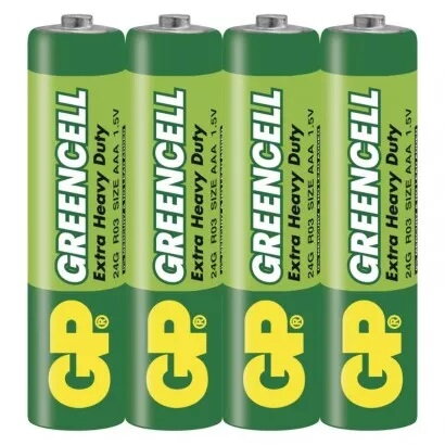 Zinko-chloridová batéria GP Greencell R03 (AAA) 1bal./4ks B12104