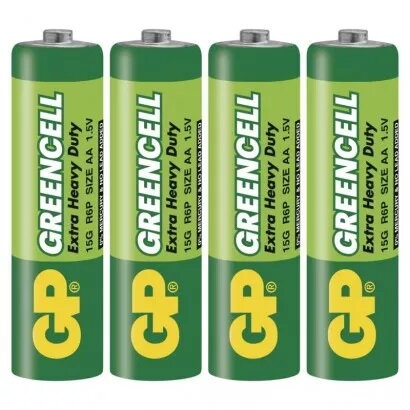 Zinko-chloridová batéria GP Greencell R6 (AA) 1bal./4ks B1220