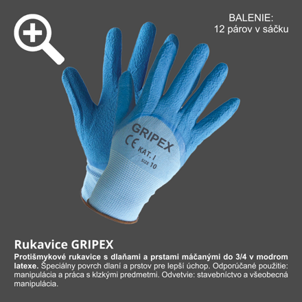 Rukavice GRIPEX č.9 0436