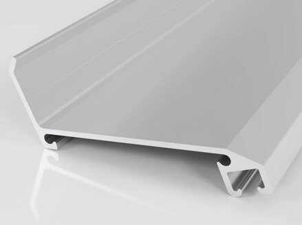 Hliníkový prítlačný S-profil STENOVÝ PRÍRODNÝ hliník bez gumy