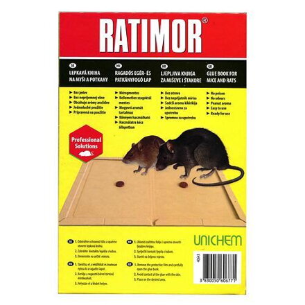 Doska RATIMOR® na myši a potkany, lepová  090032 