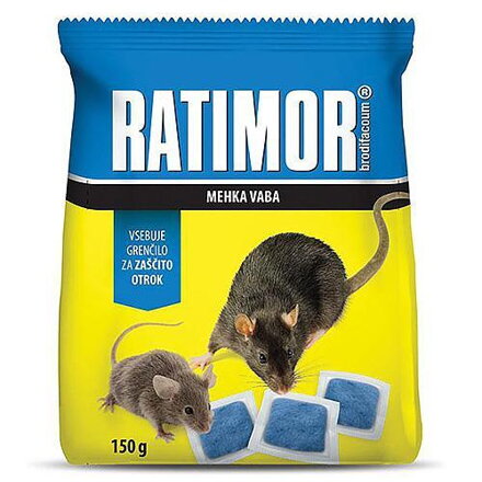 Navnada RATIMOR® Brodifacoum fresh bait, 120 g, mäkká  090045