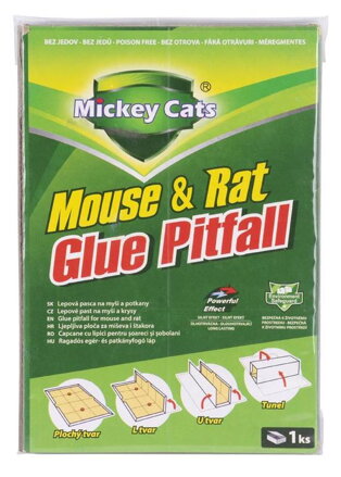 Doska Mickey Cats, 19x13 cm, lepová na myši a potkany, Poison-Free  090055