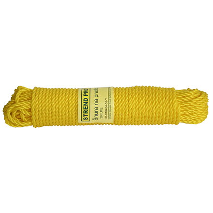 Snura na prádlo Cloth-Line 20 m, PE, žltá, 4mm  217634 
