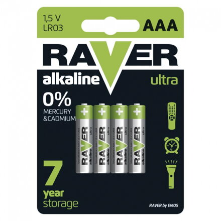 Bateria Raver Ultra LR03, 4ks AAA  213823 