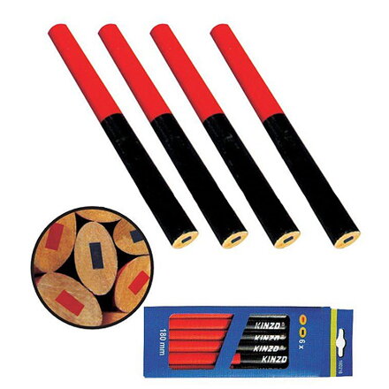 Ceruzka Strend Pro CP0658, tesárska, 175 mm, ovál, červená/modrá  222960