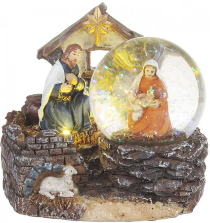 Dekorácia MagicHome Vianoce, Betlehem, 2 LED teplá biela, 2xAAA, interiér, 11x9,50x10 cm 8090891