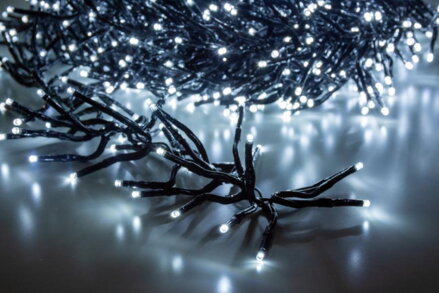 Reťaz MagicHome Vianoce, L-10m, 1120 LED studená biela, jednoduché svietenie, 230V, 50 Hz, IP44, exteriér, 2171354a