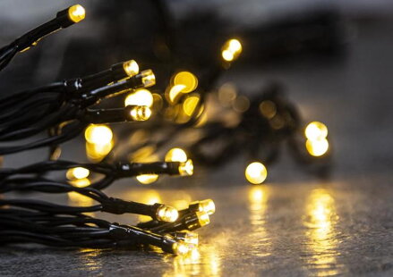 Reťaz MagicHome Vianoce Ceibo, 48 LED teplá biela, 8 funkcií, časovač, 3xAA, exteriér, osvetlenie, L 8090725