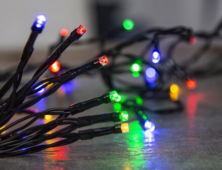 Reťaz MagicHome Vianoce Ceibo, L-7m, 96 LED multicolor, 8 funkcií, časovač, 3xAA, exteriér, osvetlenie, L-7m 8090894