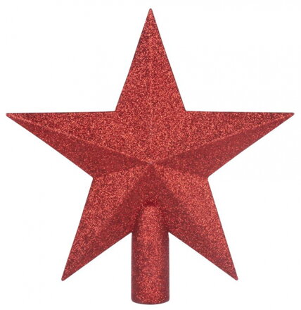 Ozdoba MagicHome Vianoce, 1 ks, 20 cm, hviezda, červená, na vianočný stromček 8091085
