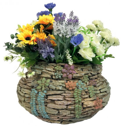 Dekoracia Gecco 60, Kvetináč, magnesia, 43x43x22 cm 8090844