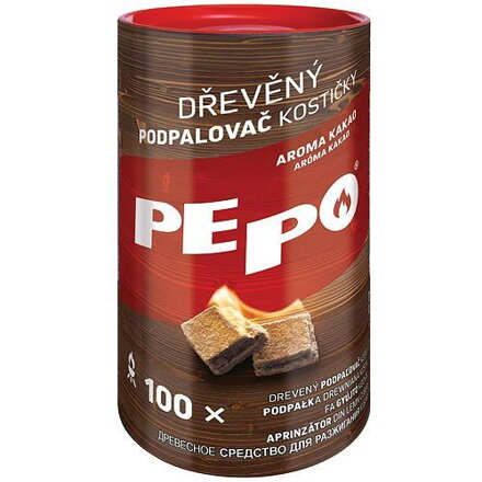 Podpalovac PE-PO®, drevný, kocky, 100 podpalov 2171069