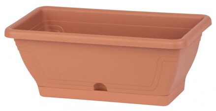 Kvetinac Strend Pro ECONOMY, truhlik, 40cm, 6 lit, podlozka, terracotta 255513