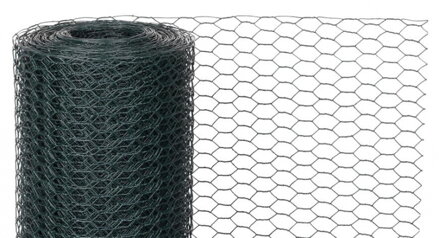 Pletivo GARDEN HEX PVC 500/13/0,9 mm, zelené, RAL 6005, šesťhranné, chovateľské, bal. 5 m  431411 