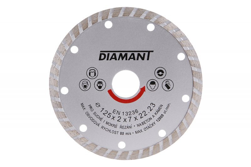 Kotúč diamantový 125 x 22,2 x 2,5 mm turbo 21140