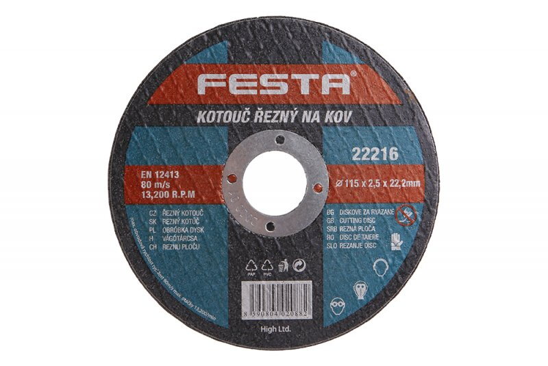 Kotúč 115 x 2,5 x 22,2 mm na kov Festa 22216