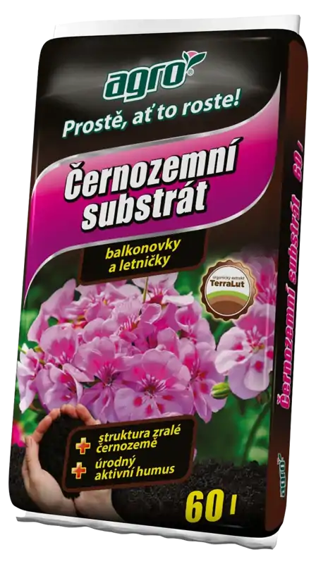 Černozemný substrát na balkónovky a letničky 60l