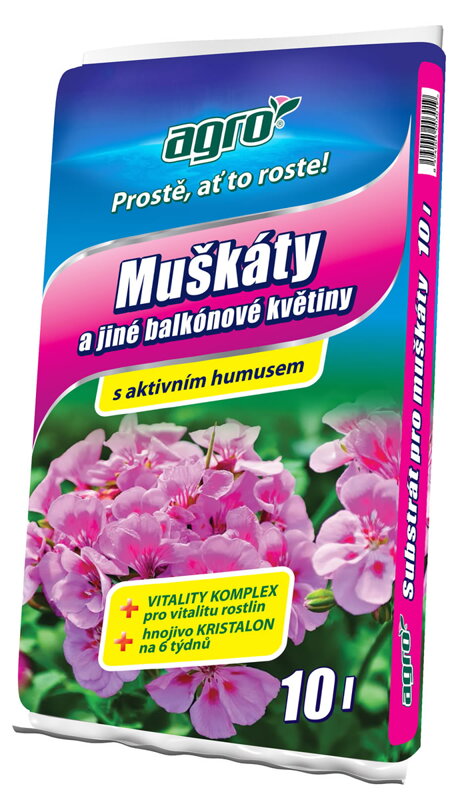 Substrát na muškáty a iné balkónové kvety 70l Substrát na muškáty a iné balkónové kvety 70l