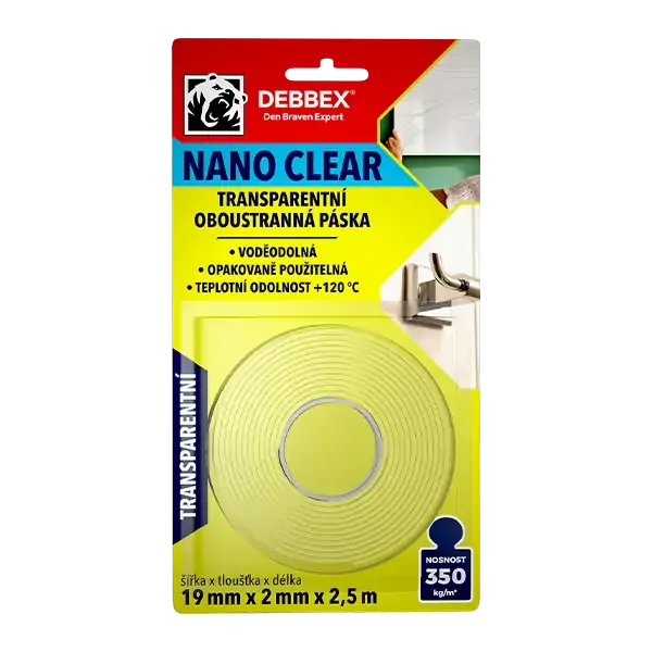 Transparentná obojstranná páska NANO CLEAR