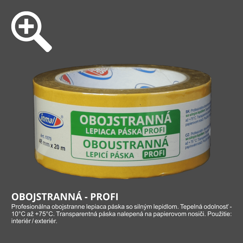 Obojstranná lepiaca páska Profi 48mm x 20m 0373