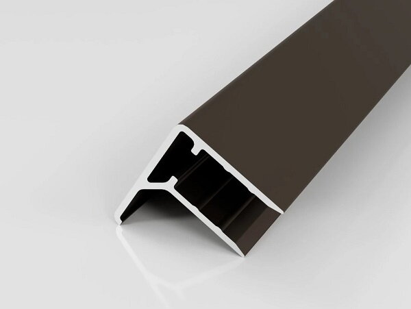 Hliníková okapná lišta 10 mm elox BRONZ - hneda