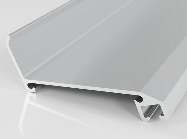 Hliníkový prítlačný S-profil STENOVÝ PRÍRODNÝ hliník bez gumy