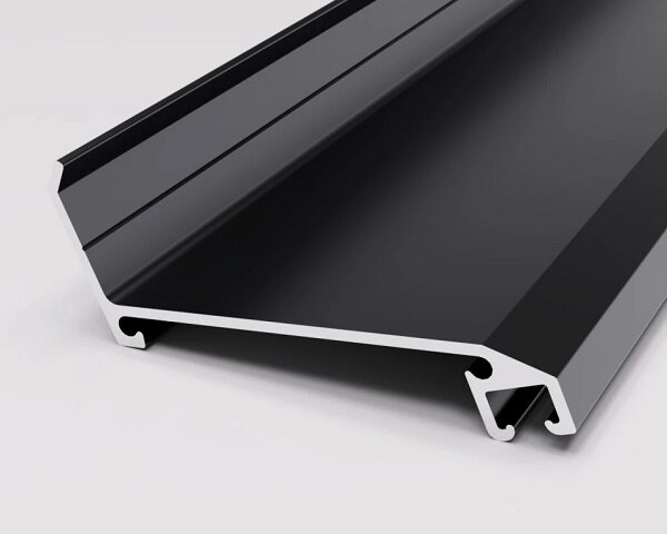 Hliníkový prítlačný S-profil STENOVÝ antracit RAL 7016 bez gumy