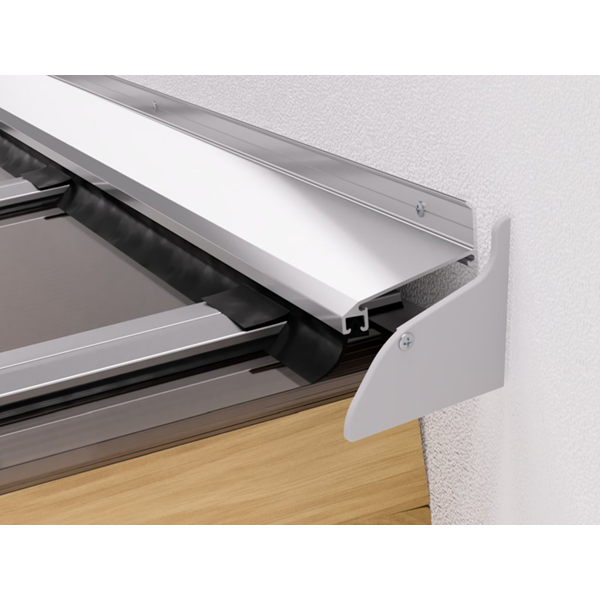 Hliníkový prítlačný S-profil STENOVÝ krytka Ľ + P ČIERNA