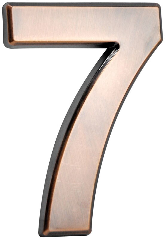 Číslo MagicHome "7" domové, s lepiacou páskou, bronzové, popisné, 70x100 mm, ABS  2212495 
