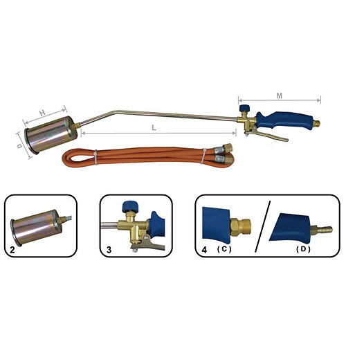 Horák Strend Pro H514, 850 mm, 60 mm, opaľovací + hadica L-1.5 m, závit G3/8"  220577