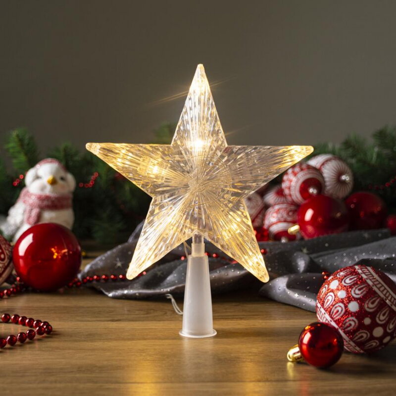 Hviezda MagicHome Vianoce, 10 LED, zlatá, 2xAA 8091133
