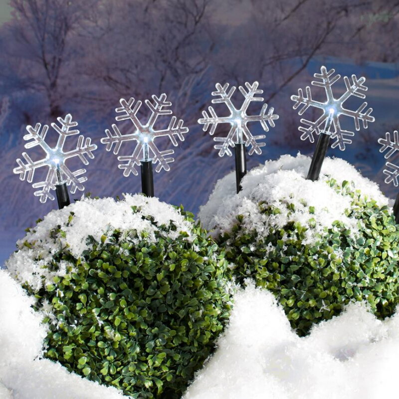Reťaz MagicHome Vianoce Frozen SnowFlake, 5 LED studená biela, 3xAA, IP44, exteriér, osvetlenie, L-1,4m 8091137 Reťaz MagicHome Vianoce Frozen SnowFlake, 5 LED studená biela, 3xAA, IP44, exteriér, osvetlenie, L-1,4m 8091137