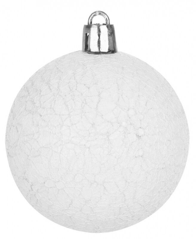Gule MagicHome Vianoce, 10 ks, biele, na vianočný stromček, 6 cm 8091073