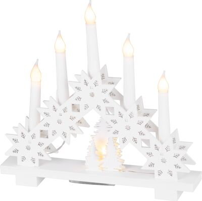 Svietnik MagicHome Vianoce, 6x LED teplá biela, 2xAA, interiér, 32x5x30,5 cm 8091622 