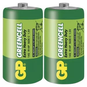Zinko-chloridová batéria GP Greencell R14 (C) 1bal./2ks B1230