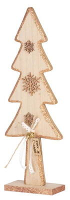 Dekorácia MagicHome Vianoce Woodeco, Jedlička, bal. 2 ks, 14x40 cm 8090160