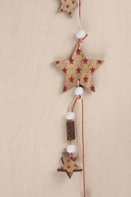 Dekorácia MagicHome Vianoce Woodeco, Hviezdy a hviezdičky, 125 cm 8090164