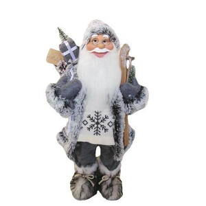 Dekorácia MagicHome Vianoce, Santa stojaci, s lyžami, 60 cm 8090050