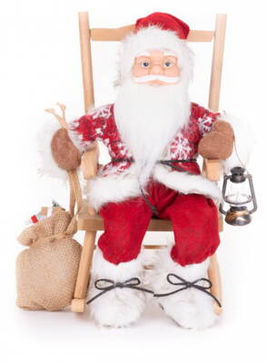 Dekorácia MagicHome Vianoce, Santa, sediaci, 46 cm 8091021