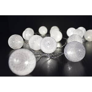 Reťaz MagicHome Cottonball, L-10m , White, 16 LED teplá biela, IP20, jednoduché svietenie, osvetlenie, L-3 m 8090397