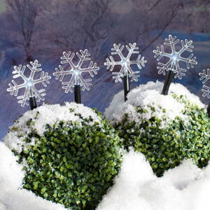 Reťaz MagicHome Vianoce Frozen SnowFlake, 5 LED studená biela, 3xAA, IP44, exteriér, osvetlenie, L-1 8091137