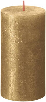 Sviečka Bolsius Rustik Shimmer, valec, zlatá, 60 hod., 68x130 mm 2172475